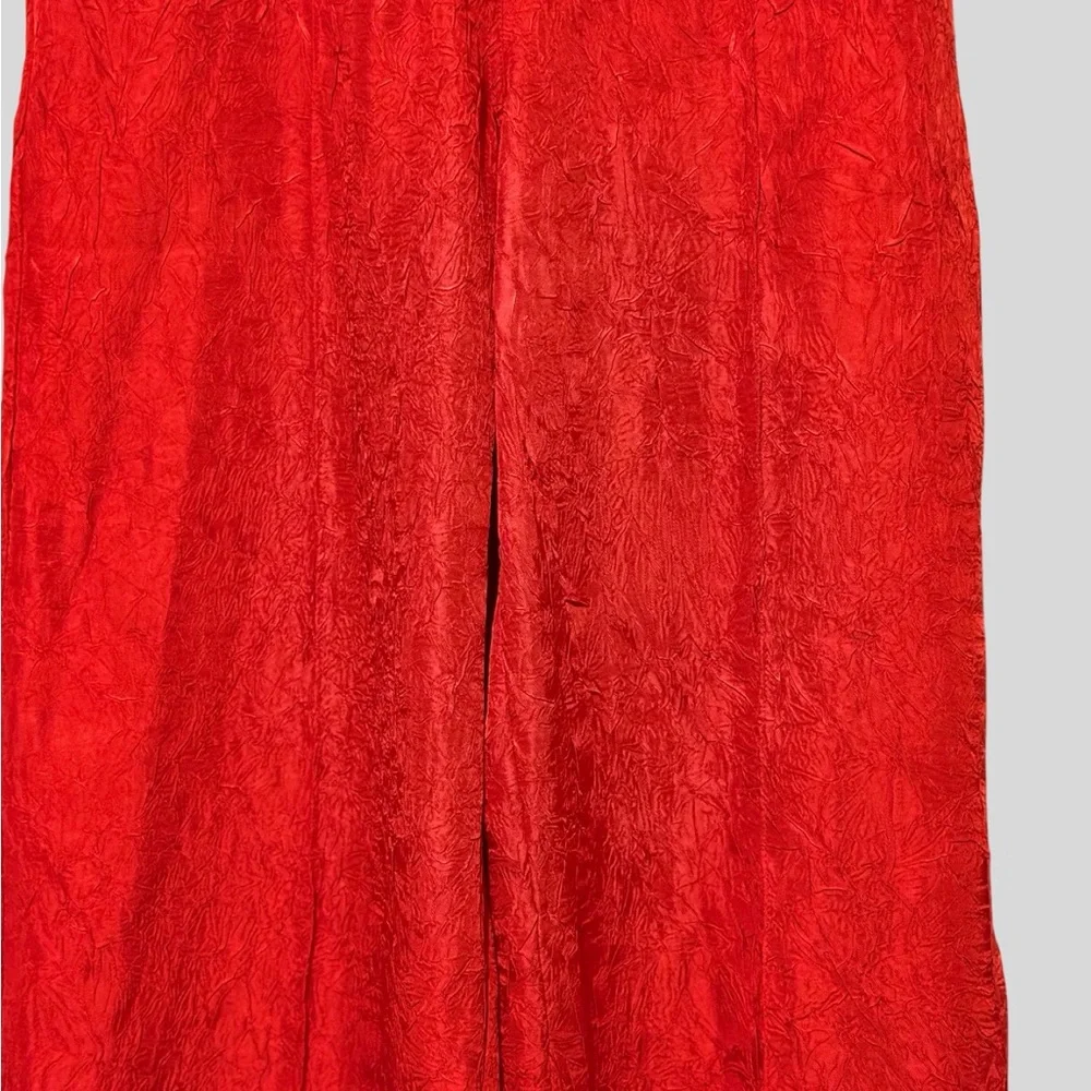 House of Harlow 1960 Red Textured Wide-Leg Pants - Picture 3 of 4